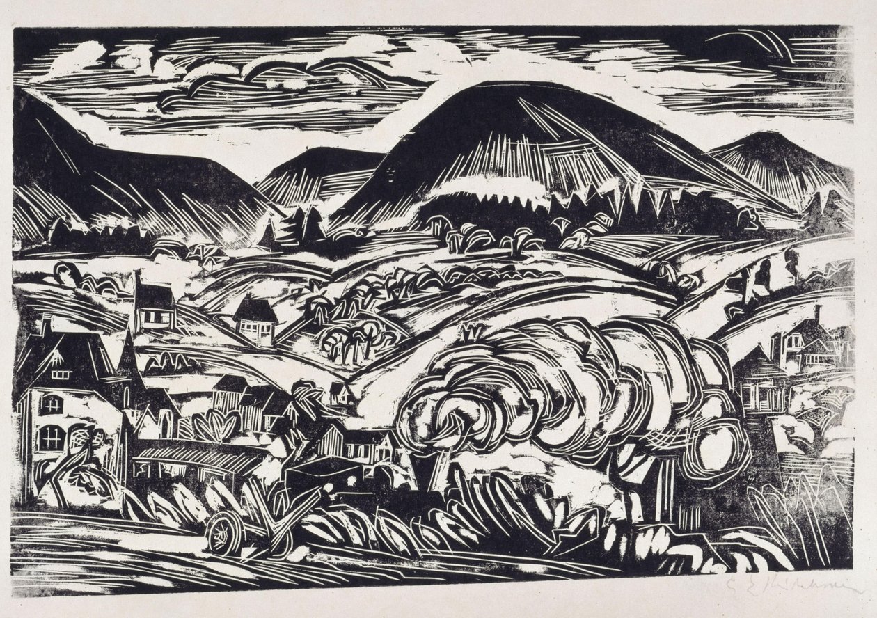 Taunuslandschap door Ernst Ludwig Kirchner