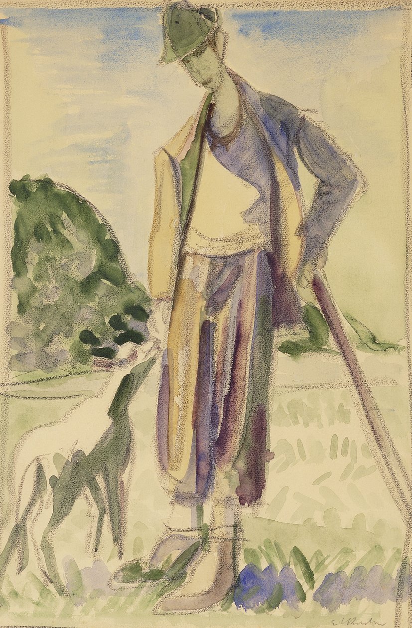 De Herder; Der Hirte door Ernst Ludwig Kirchner