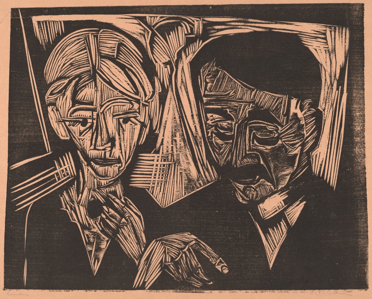 Het Echtpaar Müller door Ernst Ludwig Kirchner