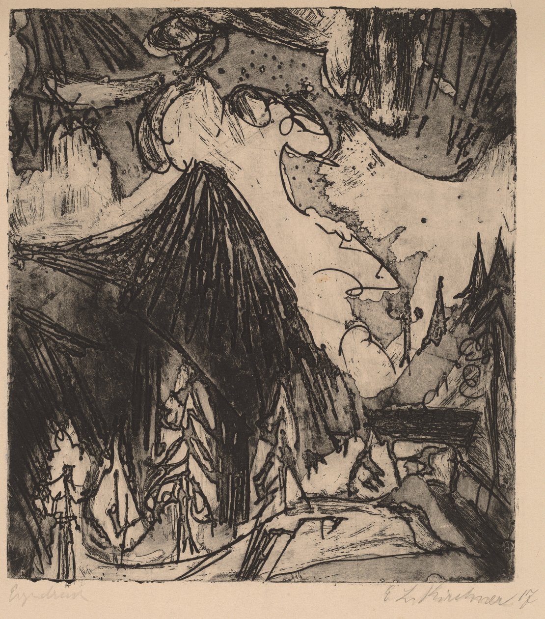 De Seehorn door Ernst Ludwig Kirchner