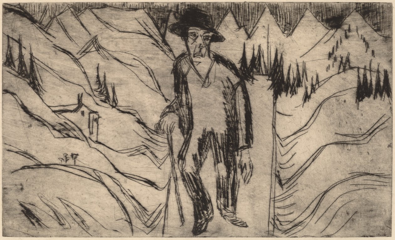De Wandelaar door Ernst Ludwig Kirchner