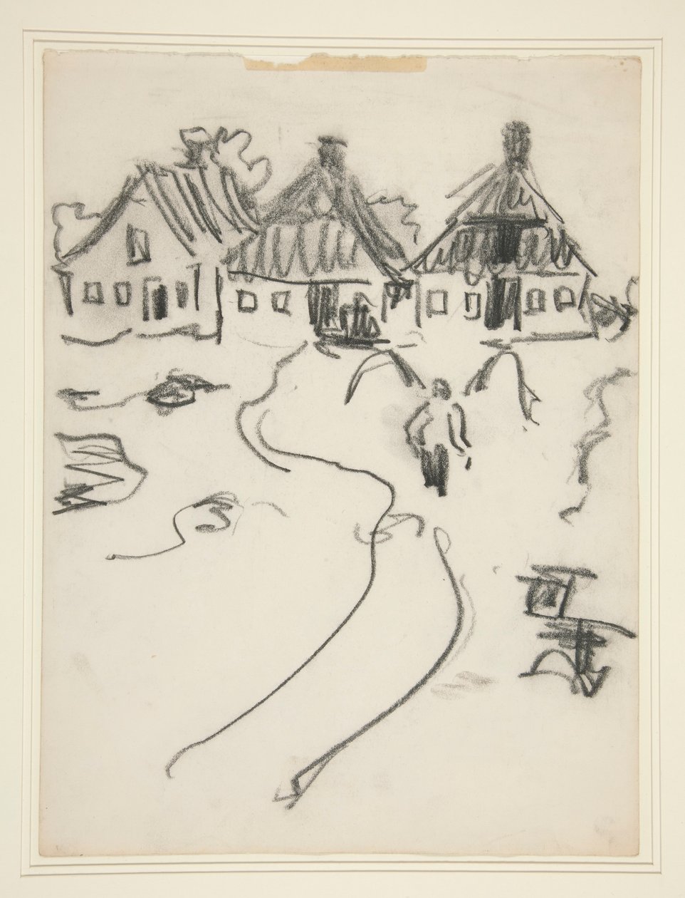 Drie Huizen door Ernst Ludwig Kirchner