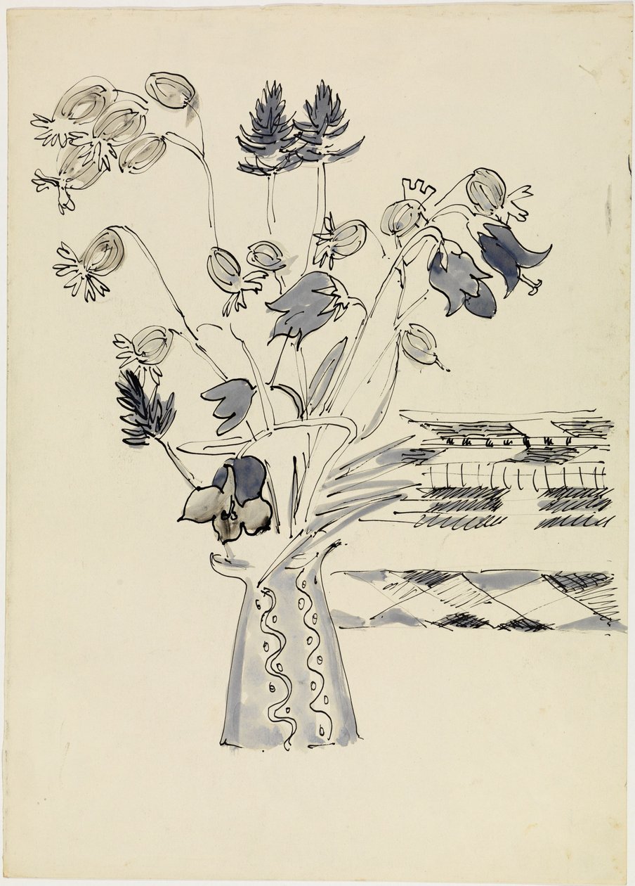 Vaas met bloemen door Ernst Ludwig Kirchner