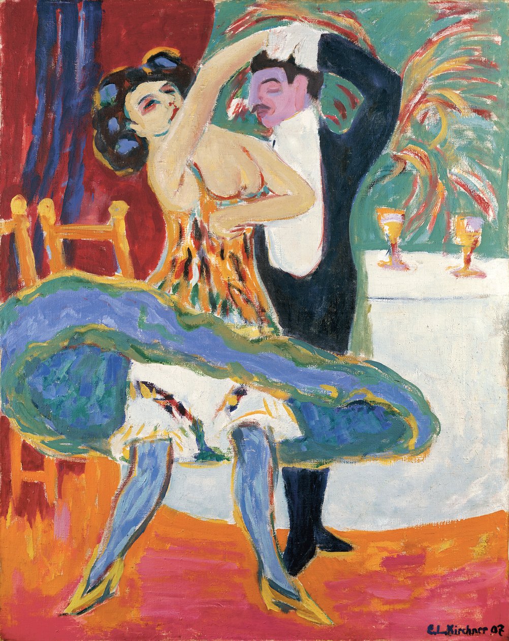 Vaudeville Theater (Engels danspaar) door Ernst Ludwig Kirchner