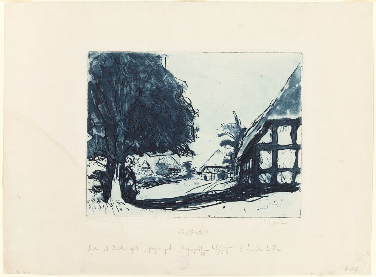 Dorpsstraat door Ernst Ludwig Kirchner