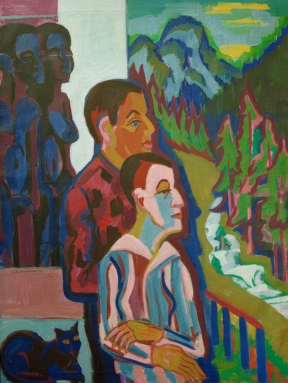 Voor zonsopgang – Zelf met Erna voor Wildbodenhuis door Ernst Ludwig Kirchner