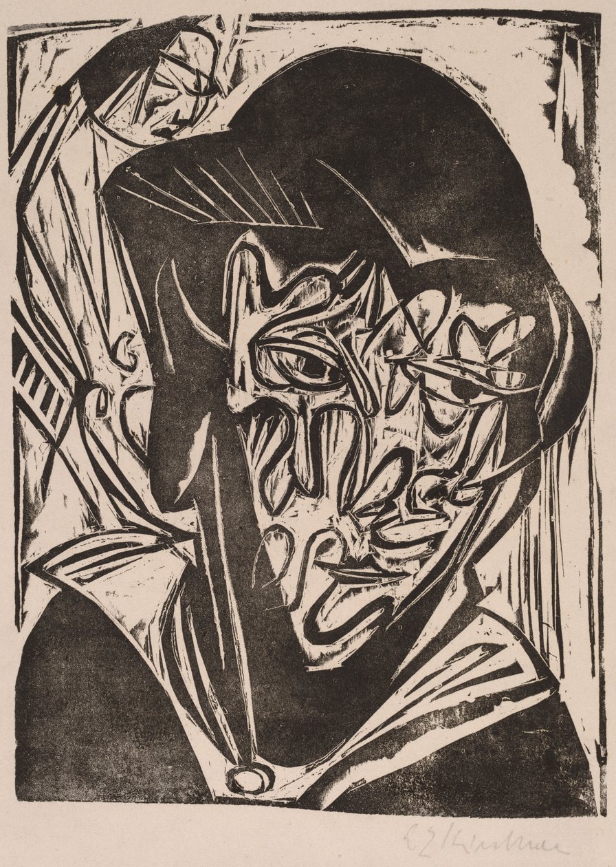 Vrouw met een sluier door Ernst Ludwig Kirchner