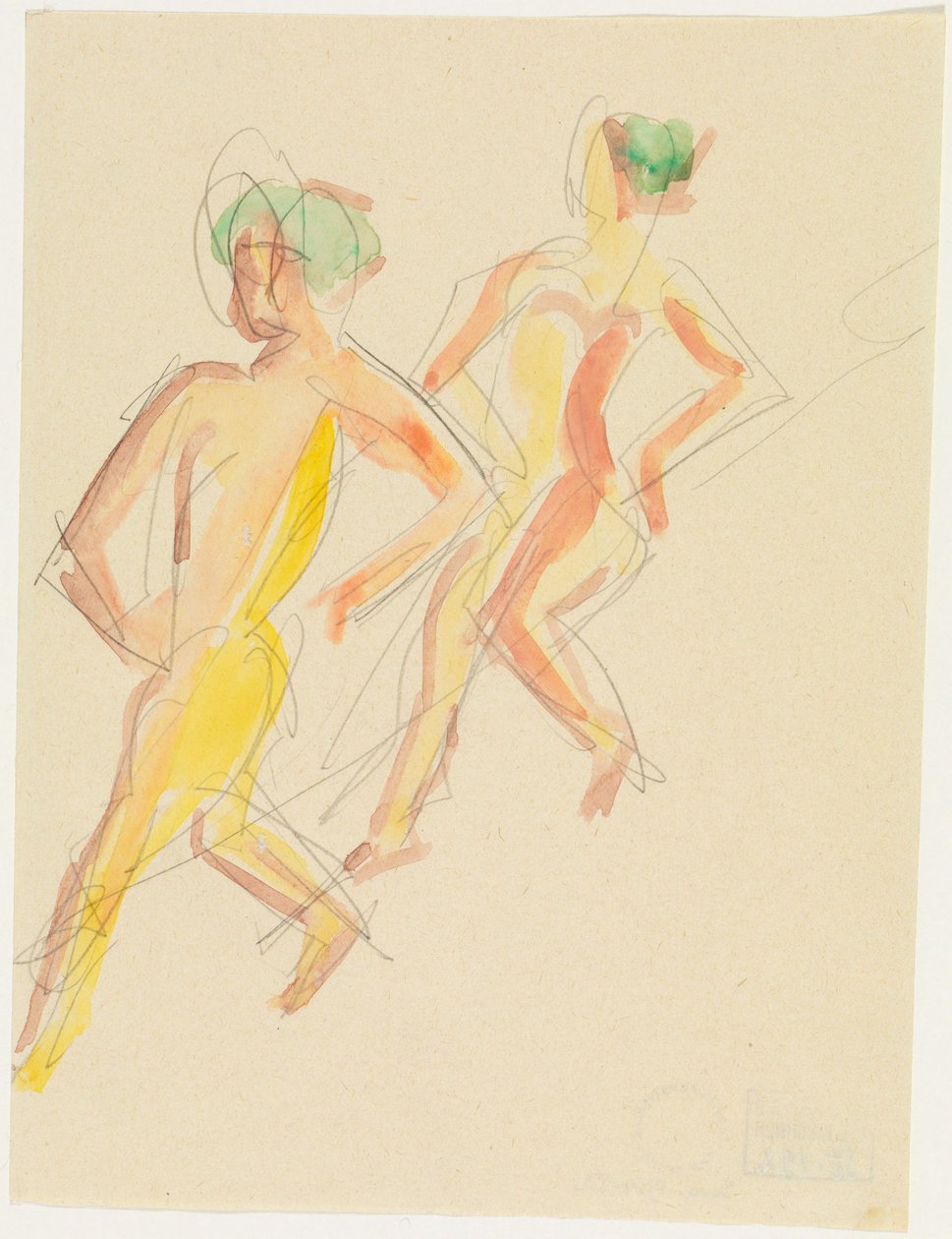 Twee dansers door Ernst Ludwig Kirchner