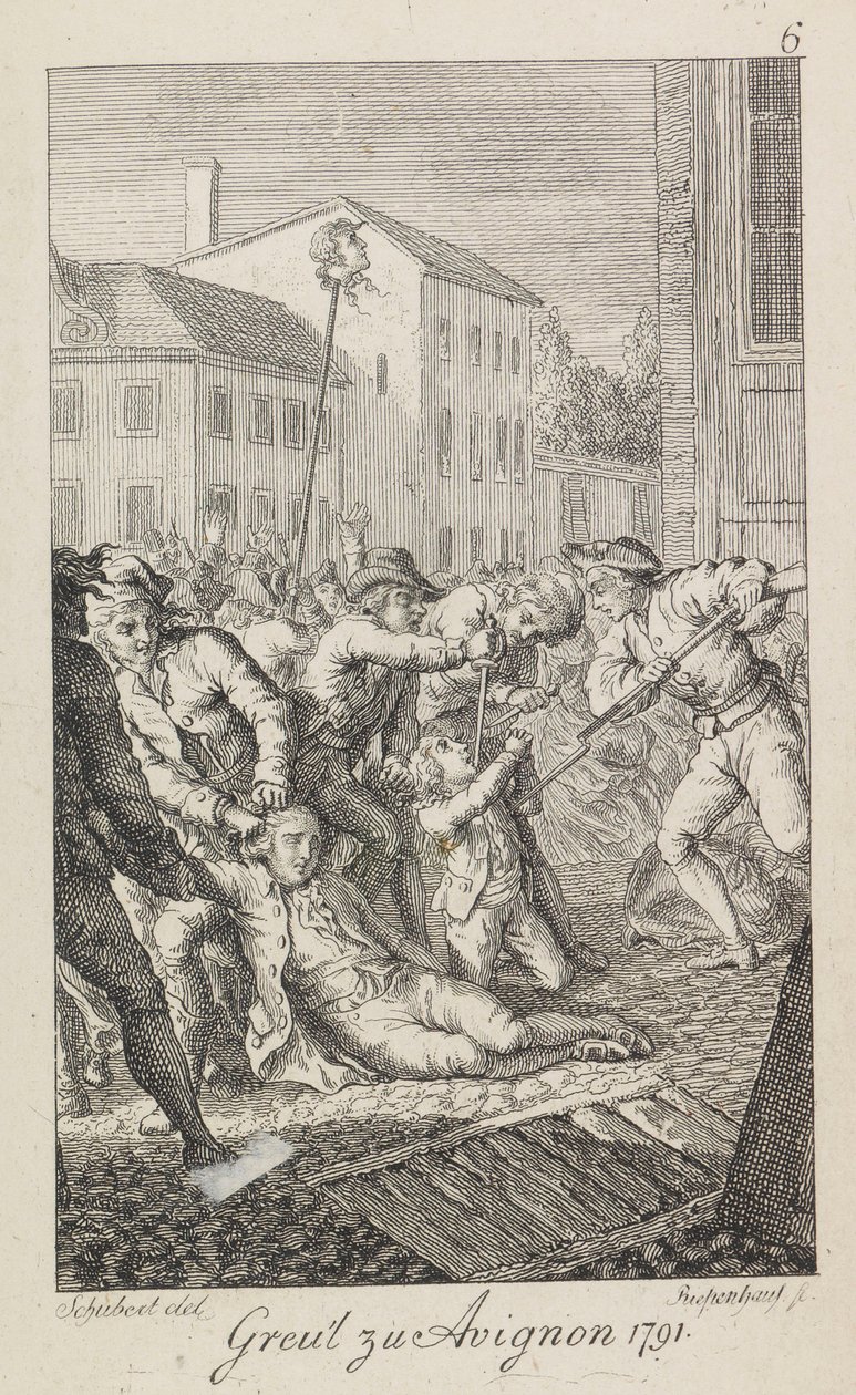 De slachtingen van La Glacière op 16-17 oktober 1791 door Ernst Ludwig Riepenhausen