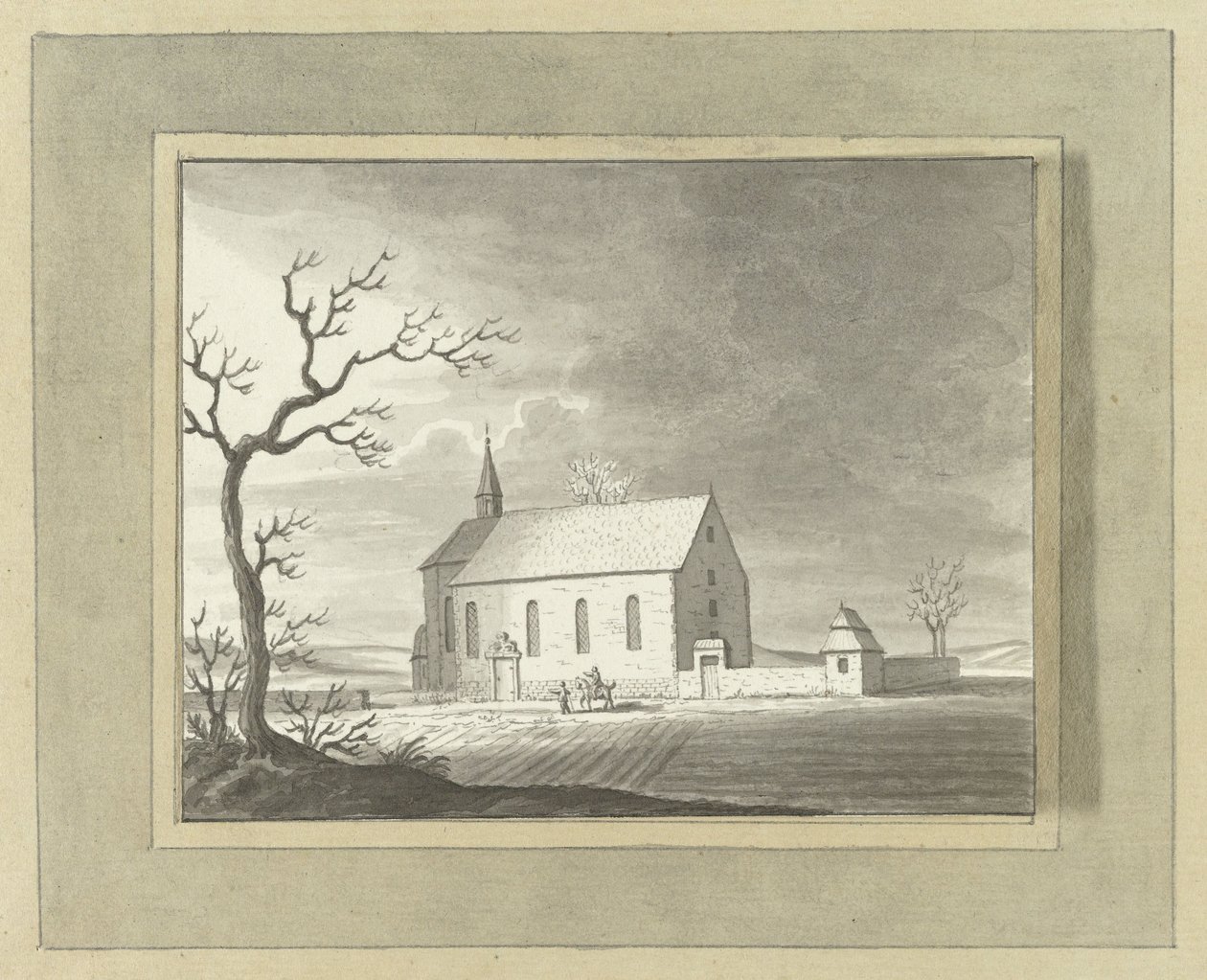 Kapel buiten Zillinge bij Würzburg door Ernst Willem Jan Bagelaar