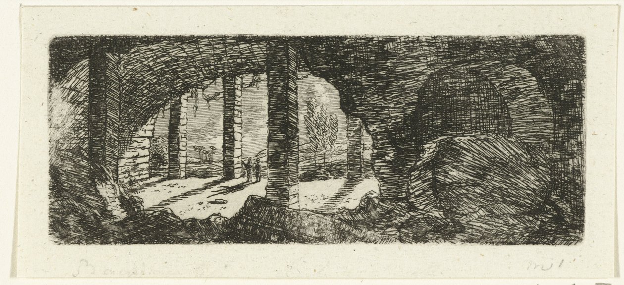 Ruïne van Fort Sint-Pieter bij Maastricht door Ernst Willem Jan Bagelaar