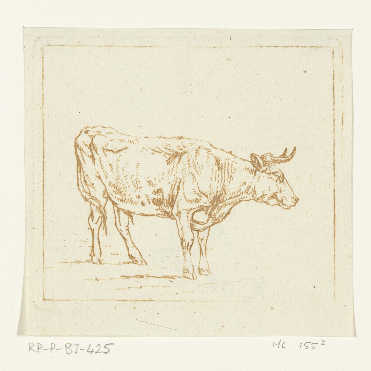 Stier staand, naar rechts door Ernst Willem Jan Bagelaar