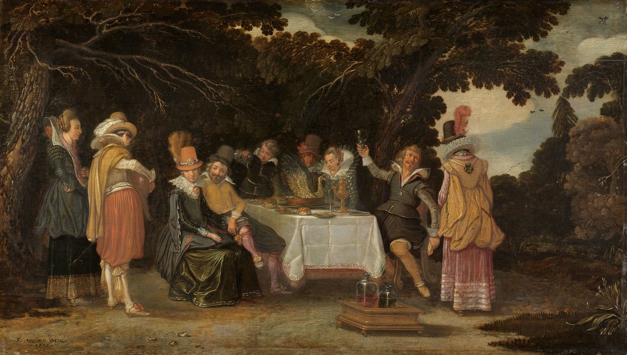 Een openluchtfeest door Esaias van de Velde