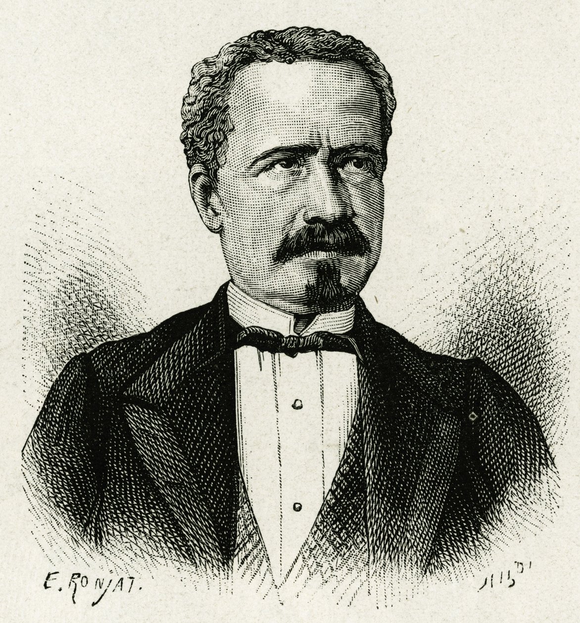 Portret van de President van Ecuador van 1875 tot 1876, Don Antonio Borrero door Etienne Antoine Eugene Ronjat