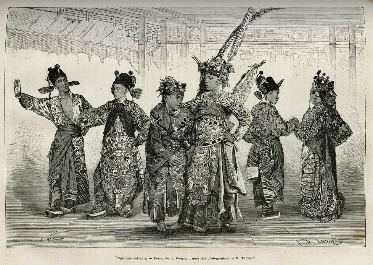 Tragedians van een Peking-opera, gespecialiseerd in historische en mythologische drama