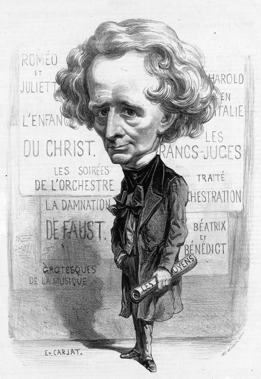 Berlioz karikatuur door Étienne Carjat door Etienne Carjat
