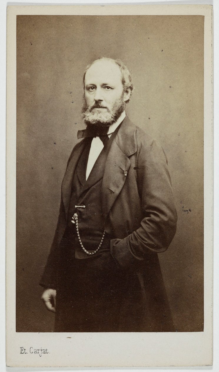 Portret van Amédée Achard (1814-1875), romanschrijver door Etienne Carjat