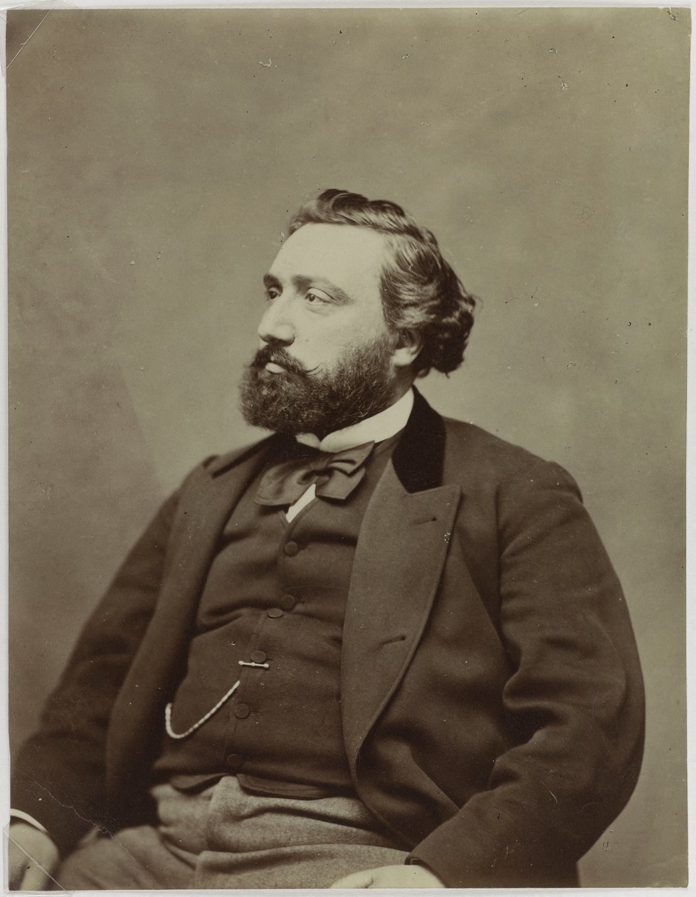 Portret van Léon Gambetta (1838-1882), politicus door Etienne Carjat