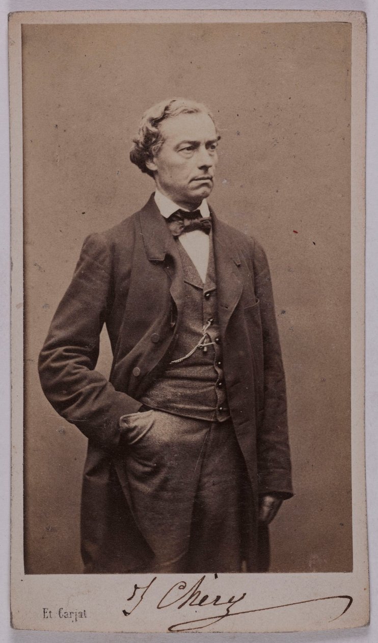 Portret van Jules Chéry (1817-1910), acteur door Etienne Carjat