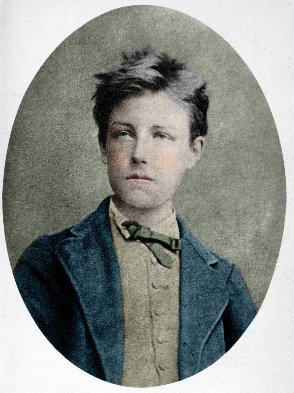 Portret van Arthur Rimbaud (1859 - 1891) op 17-jarige leeftijd. door Etienne Carjat