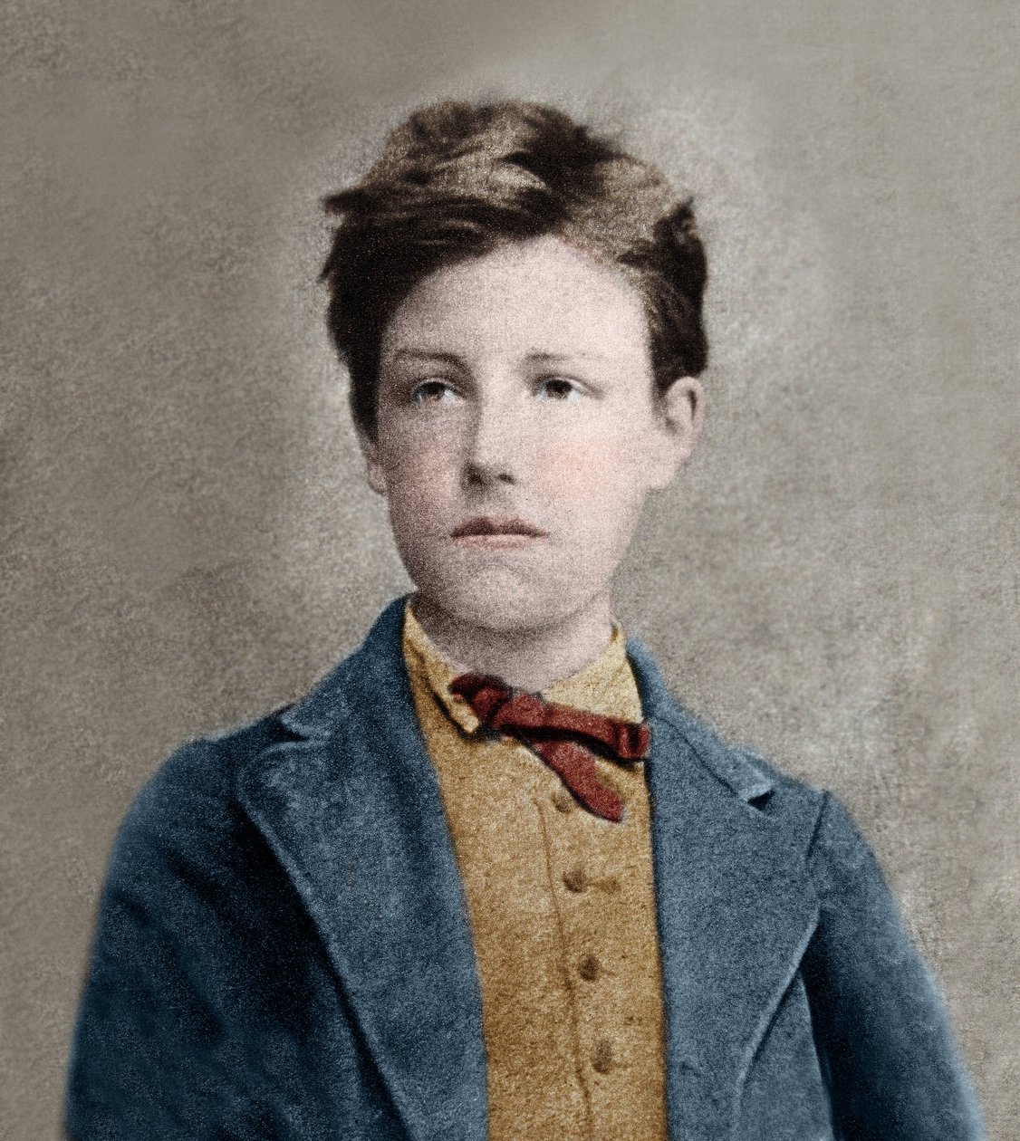 Portret van Arthur Rimbaud, gebaseerd op de foto van Carjat door Etienne Carjat