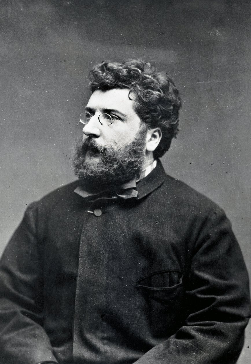 Portret van de Franse componist en pianist Georges Bizet (Parijs) door Etienne Carjat