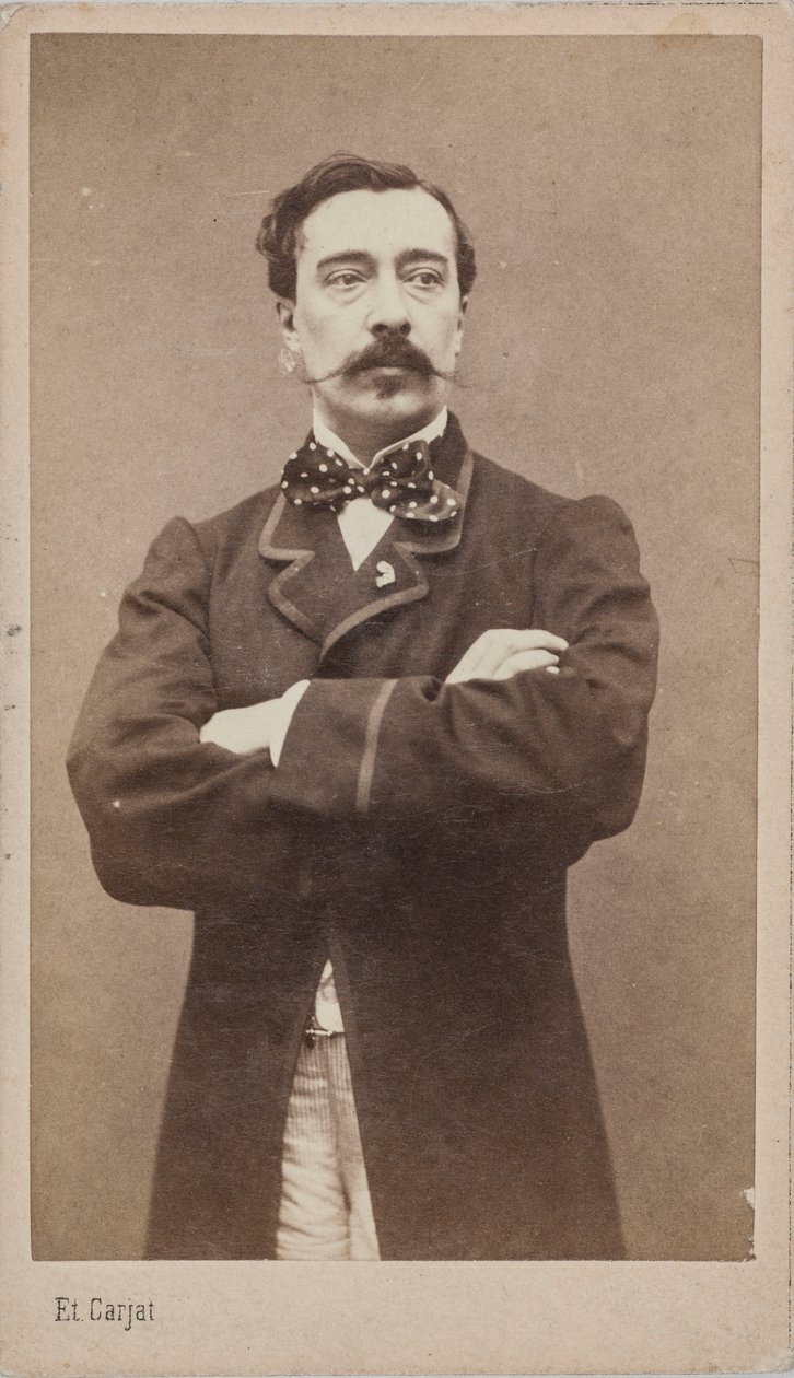 Portret van de schilder Alfred Stevens 1828-1906, ca. 1870 door Etienne Carjat