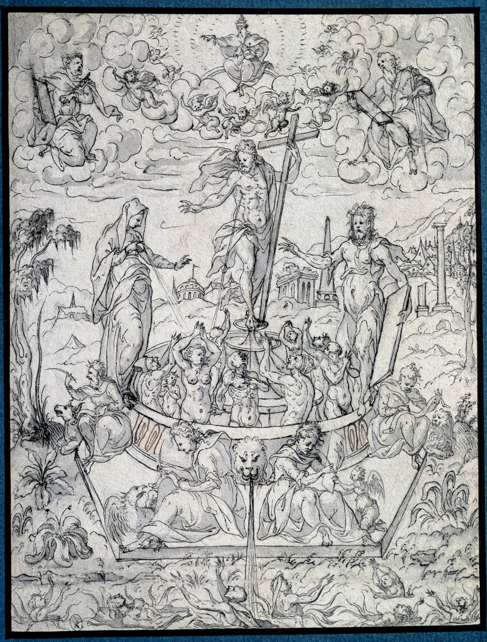 Allegorie van religie. Tekening door Etienne Delaune (1518-1583/95) 16e eeuw Parijs, Louvre Museum door Etienne Delaune