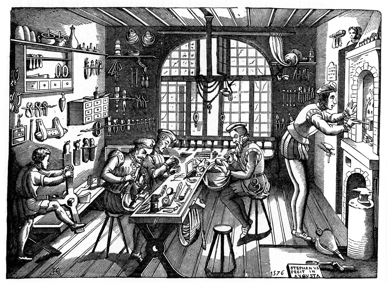 Het atelier van Etienne Delaune door Etienne Delaune
