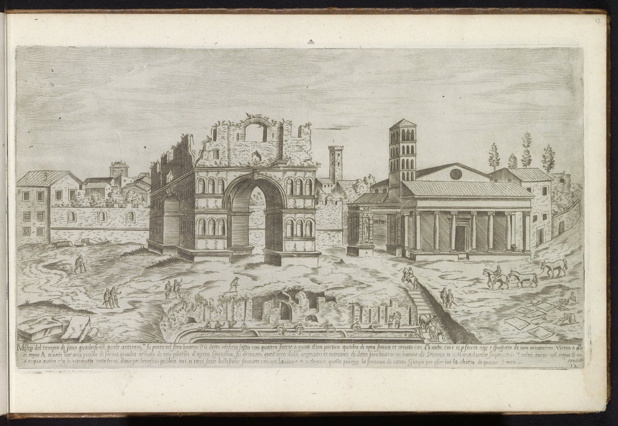 Boog van Janus te Rome door Etienne Duperac