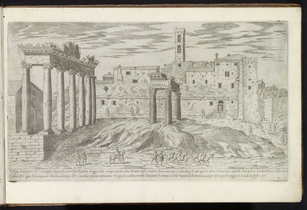 Forum Romanum te Rome door Etienne Duperac