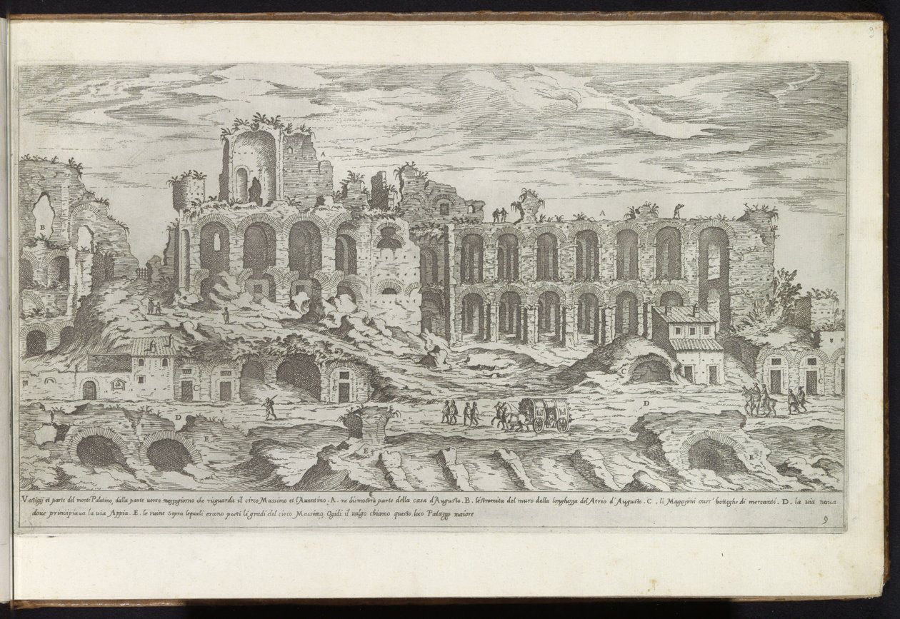 Palatijn te Rome door Etienne Duperac