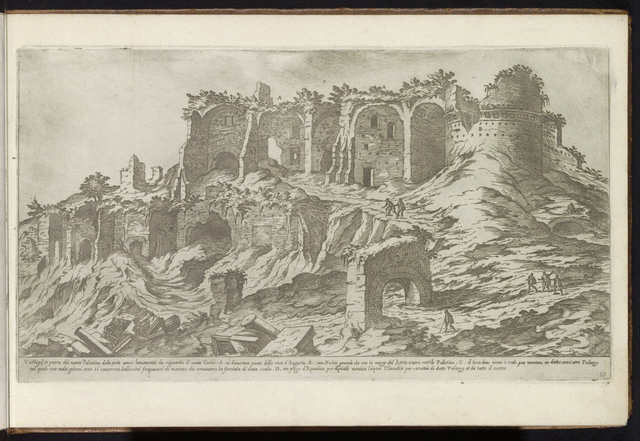Palatijn te Rome door Etienne Duperac