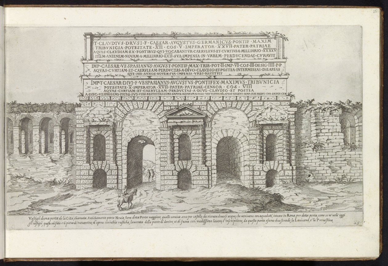 Porta Maggiore te Rome door Etienne Duperac