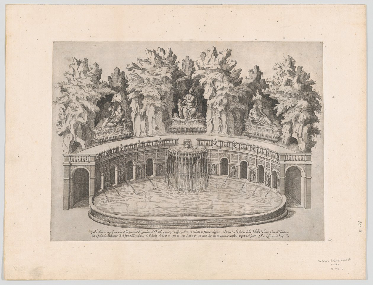 Speculum Romanae Magnificentiae: Fontein en Tuinen van de Villa d