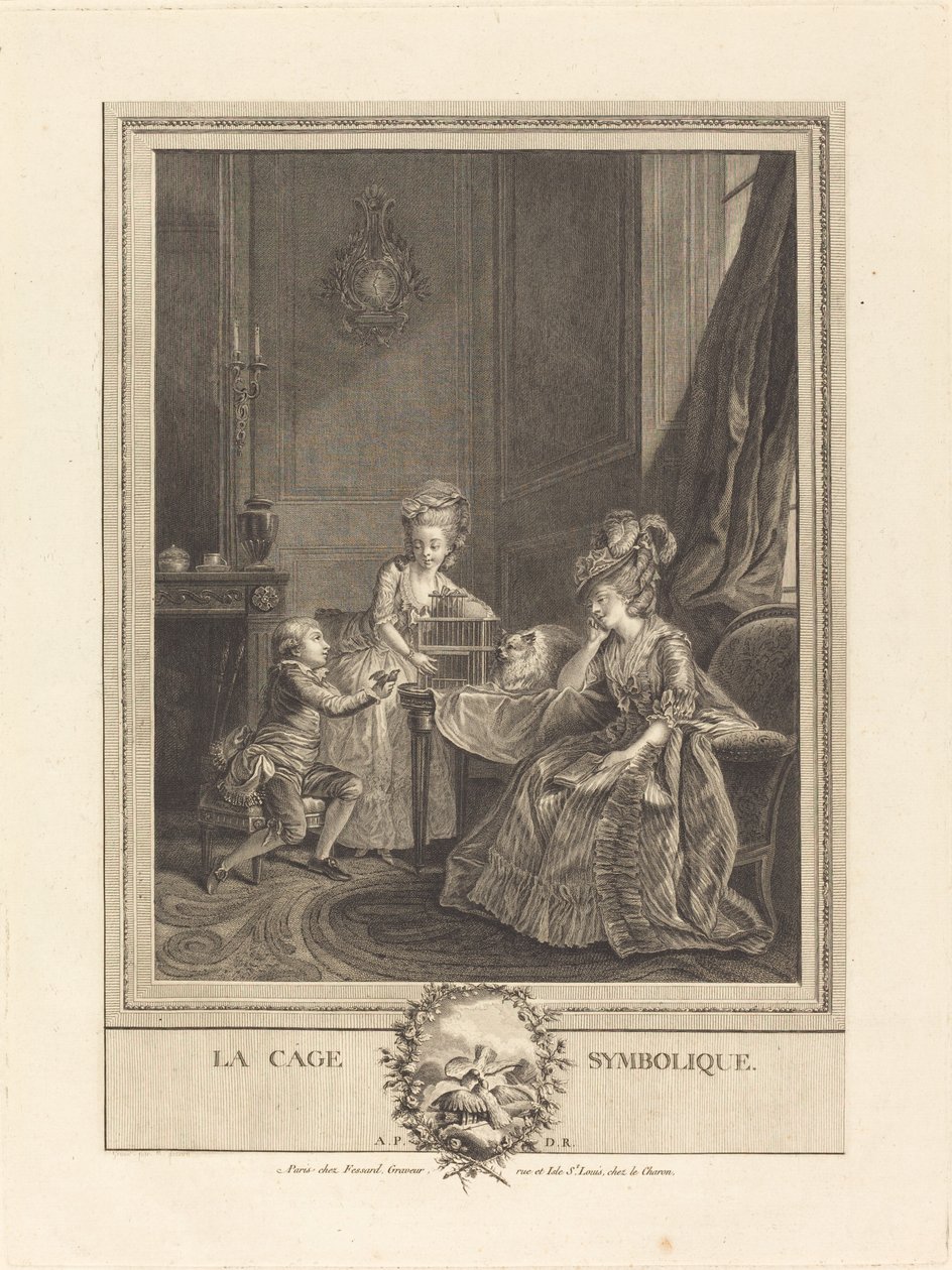 De Symbolische Kooi door Etienne Fessard after Charles Lepeintre
