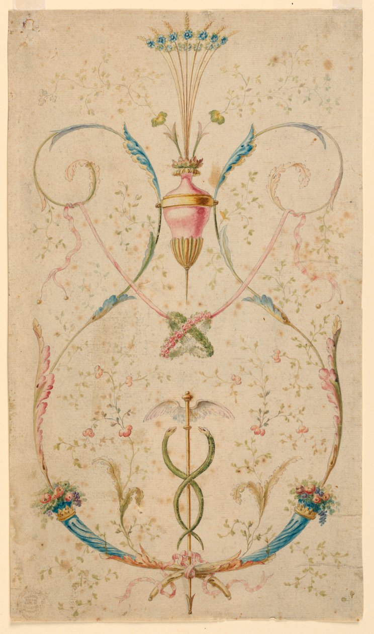 Project voor de Decoratie van een Langwerpig Paneel door Etienne de Lavallee Poussin