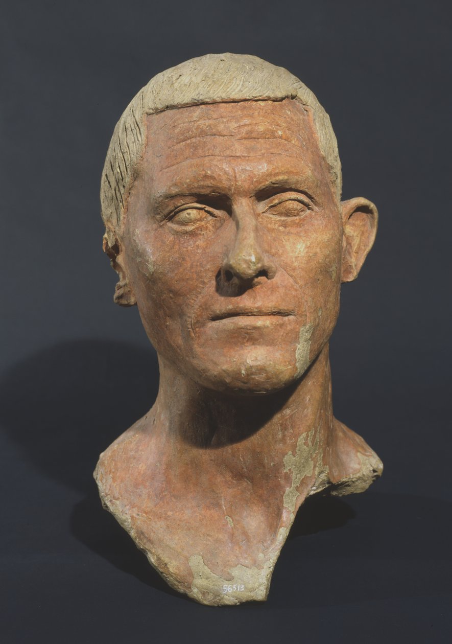 Portret van een man, van Manganello, Caere, Italië door Etruscan