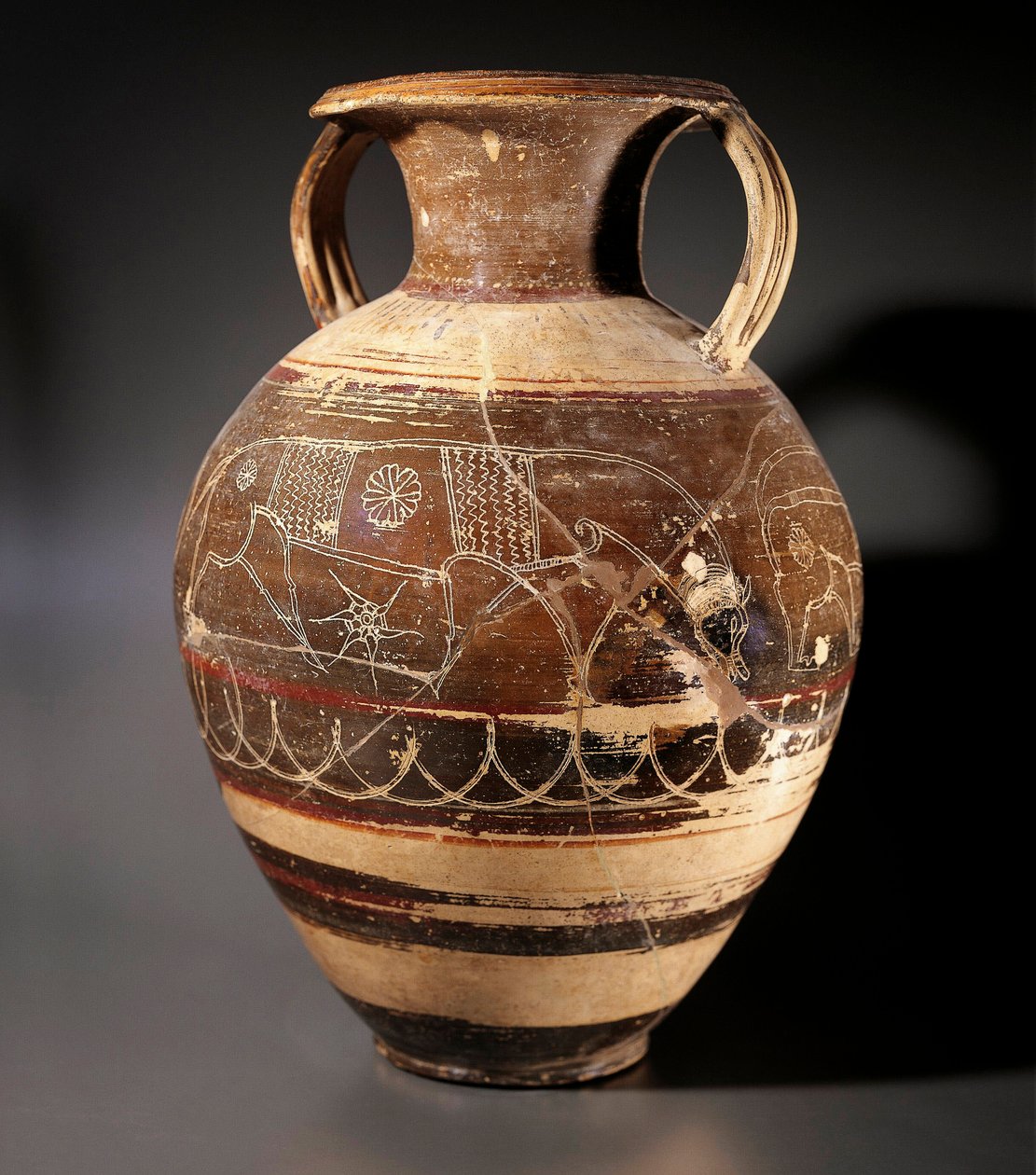 Etruskische kunst: amphora versierd door de schilder van de Cappi door Etruscan