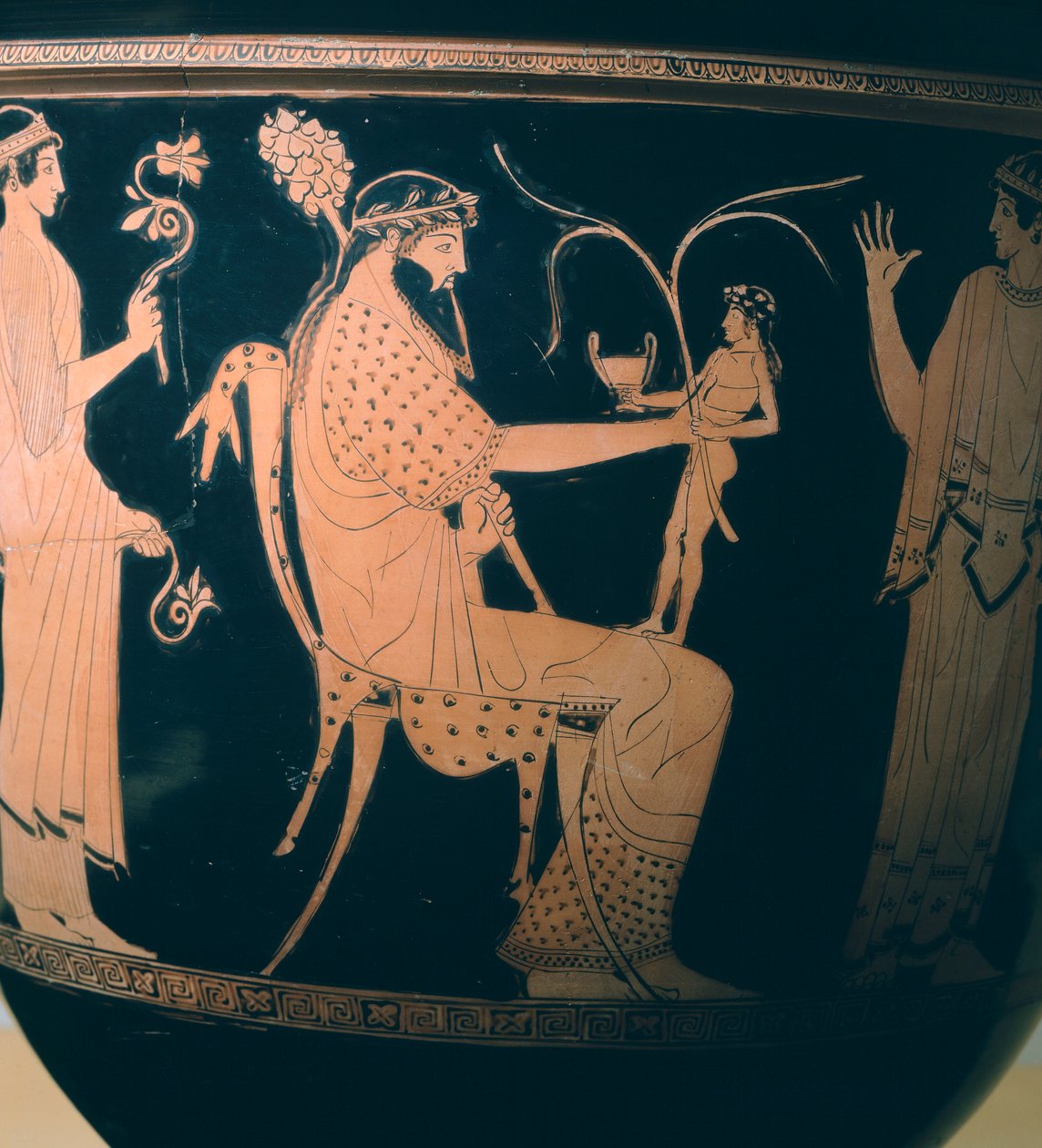 Krater (grote vaas) door de Altamura Schilder (detail) door Etruscan