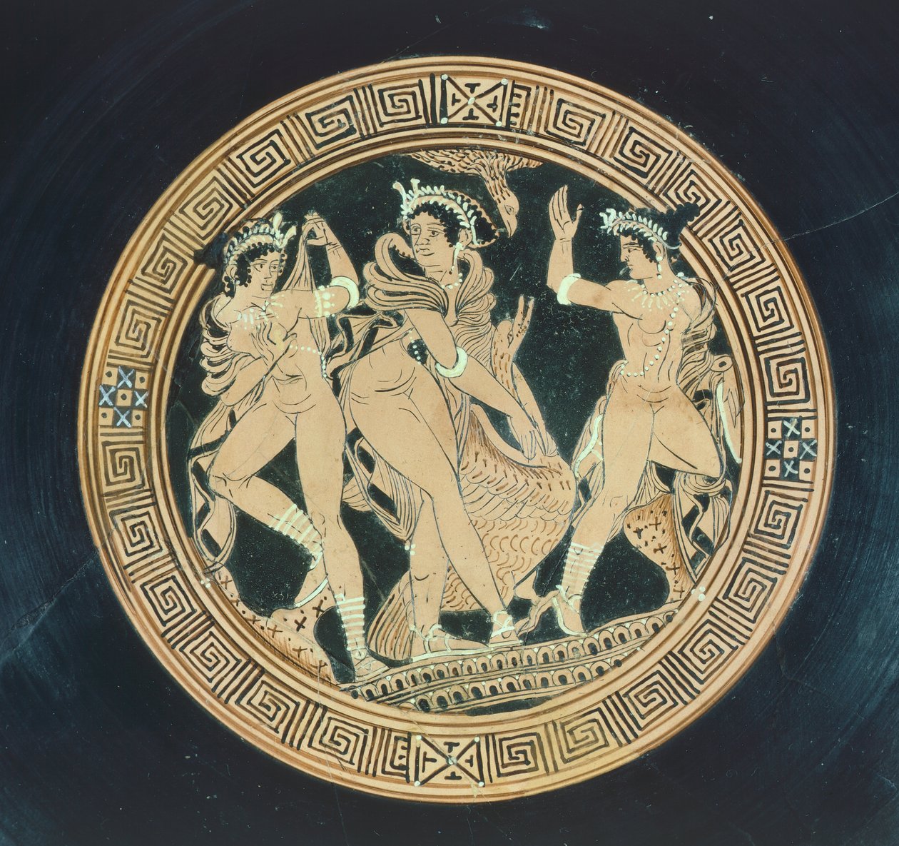 Kylix (detail). Roodfigurige keramiek. Etruskische beschaving, 5e-4e eeuw v.Chr. door Etruscan
