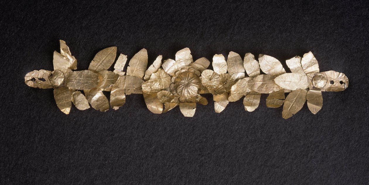 Gouden kroon, 4e tot 3e eeuw v.Chr. door Etruscan Etruscan