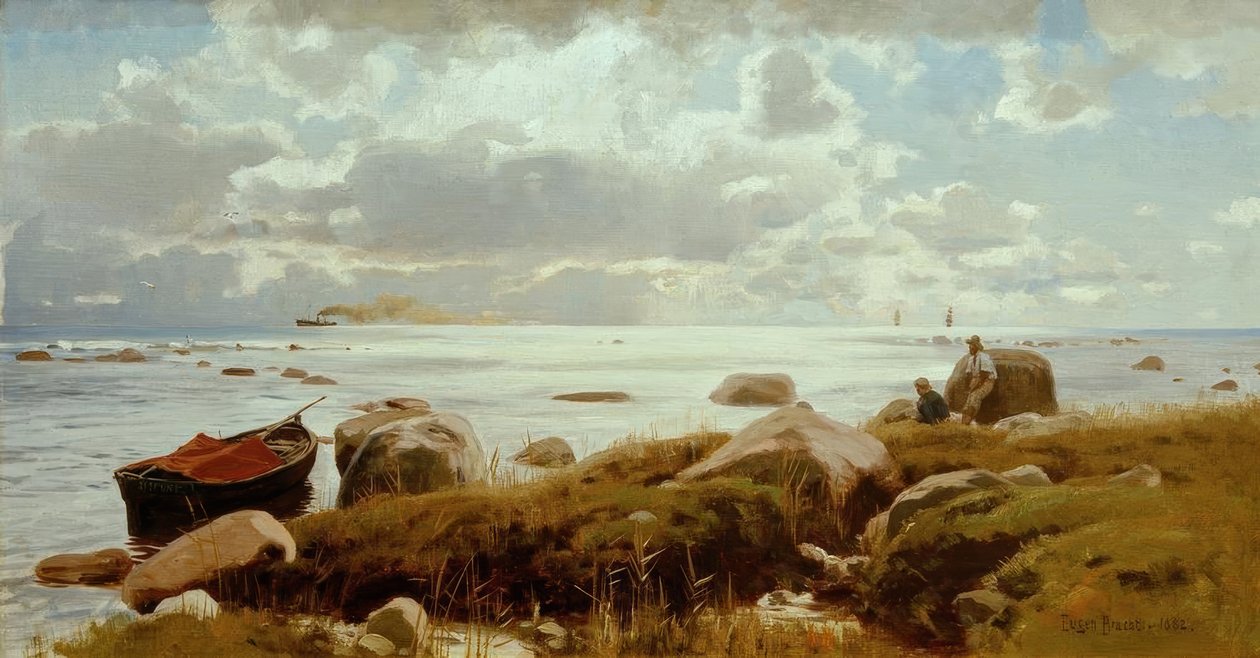 Aan de kust van Rügen door Eugen Felix Prosper Bracht