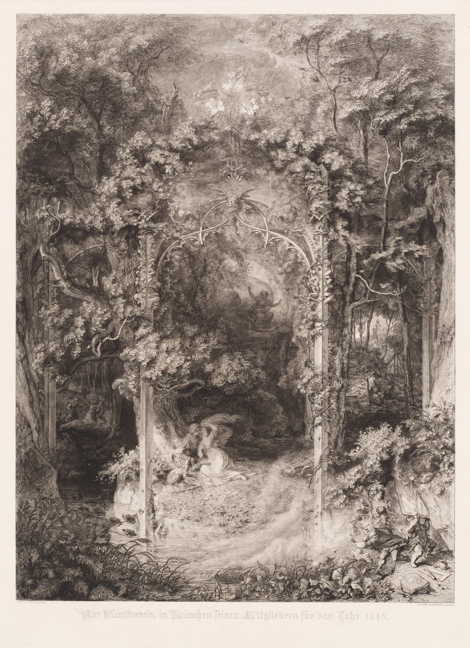 Das Waldfräulein door Eugen Napoleon Neureuther