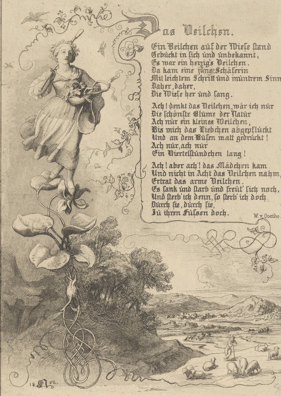 Waterlelie, Viola, Koning van Thule, de wraak van de bloemen door Eugen Napoleon Neureuther