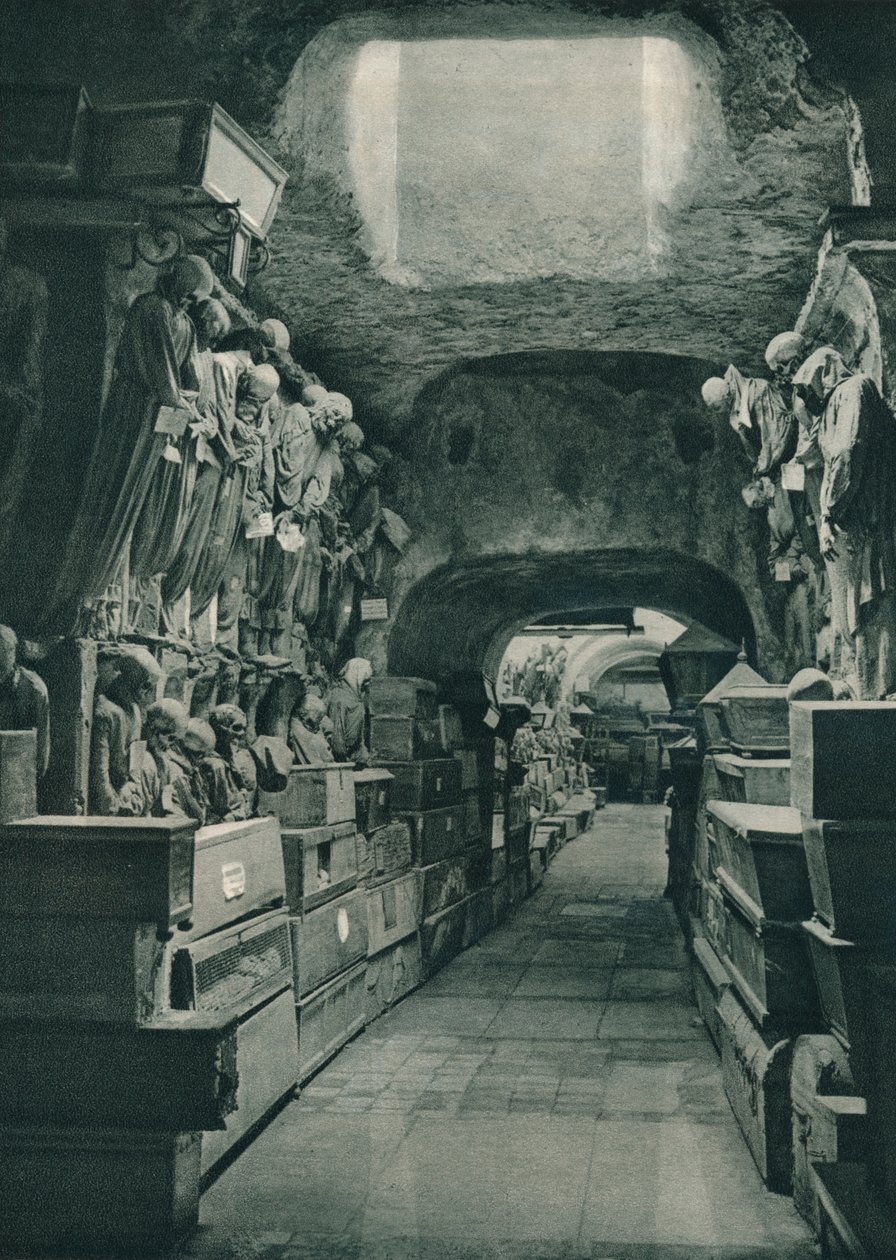 Catacomben van de Kapucijnen, Palermo, Sicilië, Italië, 1927 door Eugen Poppel