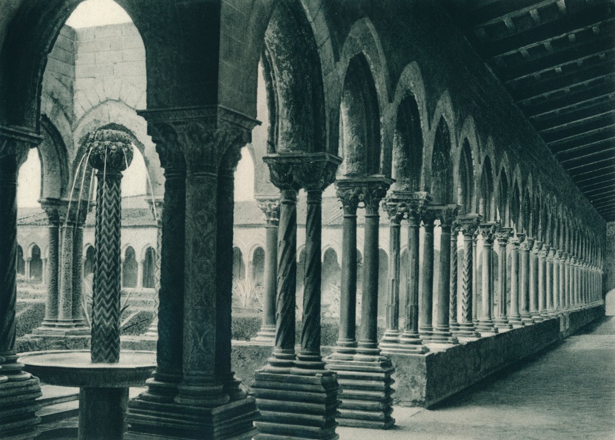 Kloosters van het Benedictijnse Klooster, Monreale, Sicilië, Italië, 1927 door Eugen Poppel