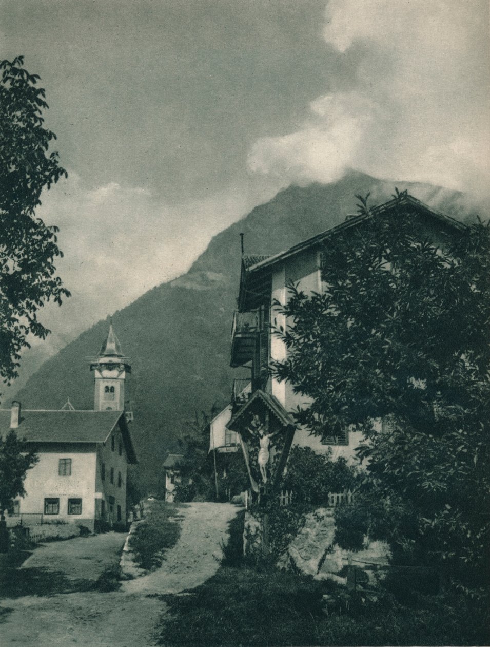 Weg naar Kasteel Tirol, Merano, Zuid-Tirol, Italië, 1927 door Eugen Poppel