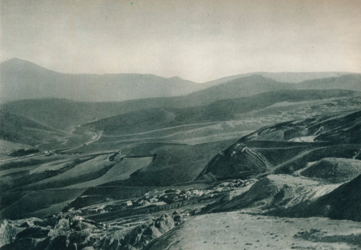 Uitzicht op de zwavelmijnen, Agrigento, Sicilië, Italië, 1927 door Eugen Poppel