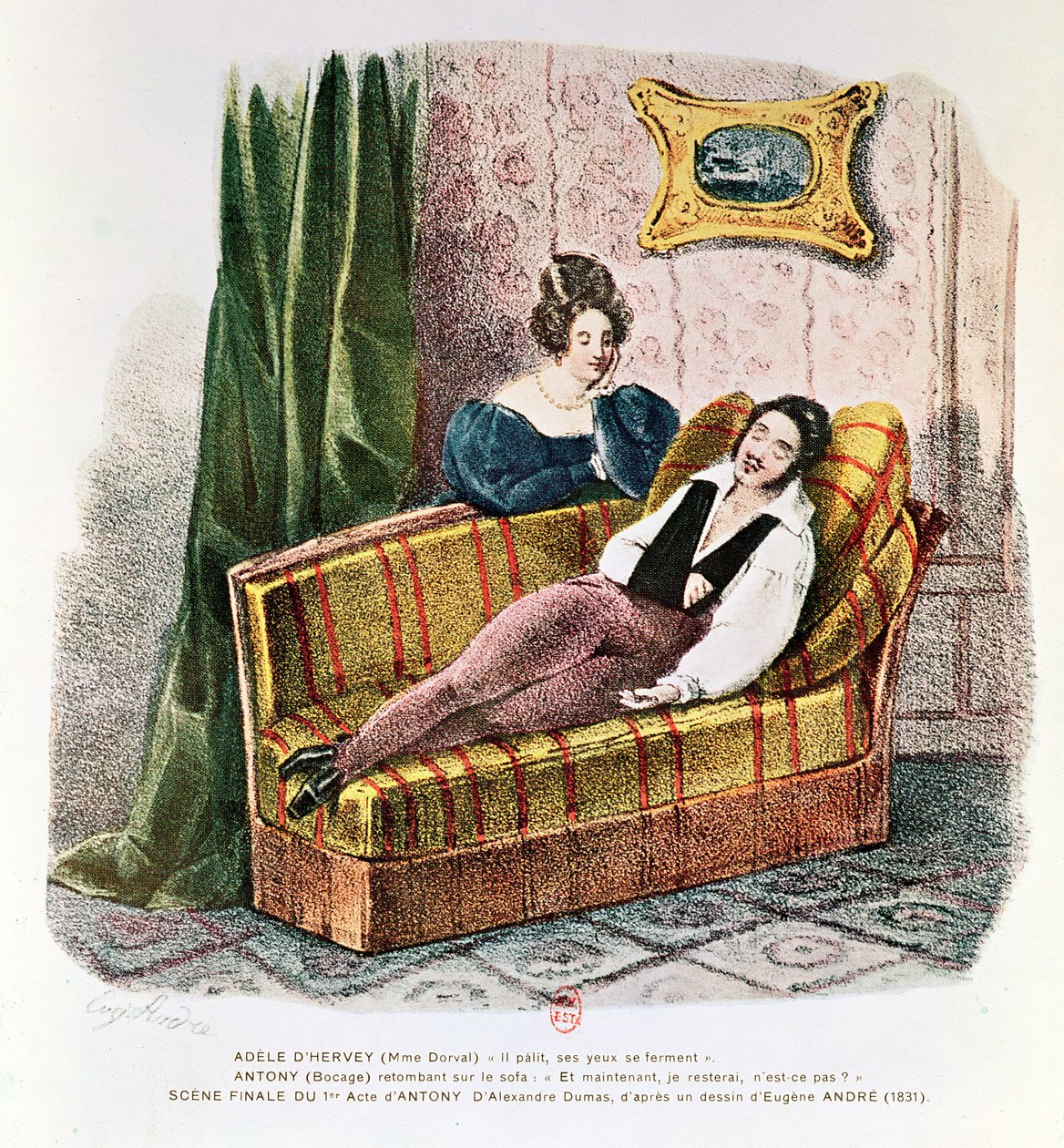 Marie Dorval (1798-1849) in de Rol van Adele d